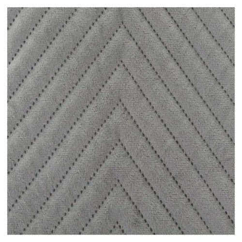 Narzuta Dekoracyjna 200x220 Tłoczona Welurowa Popiel