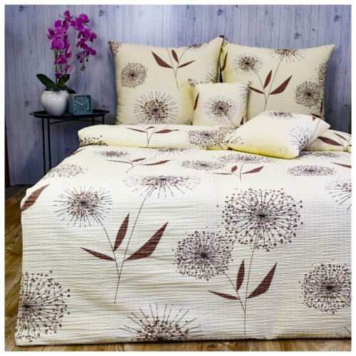 Komplet Pościeli Kora 160x200 2x70/80 Dmuchawce Krem