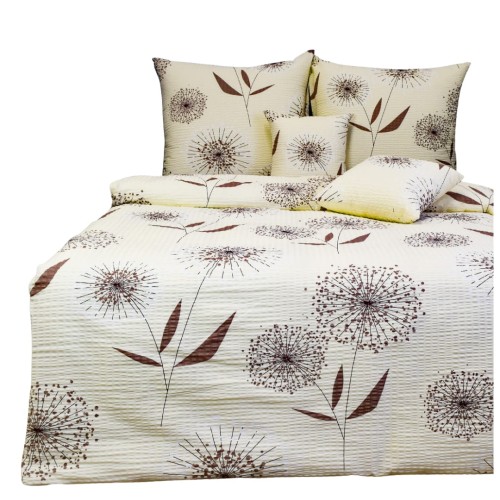 Komplet Pościeli Kora 140x200 1x70/80 Dmuchawce Krem