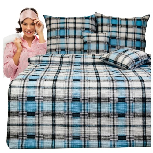 Komplet Pościeli Kora 200x220 2x70/80 Krzyś Niebieski