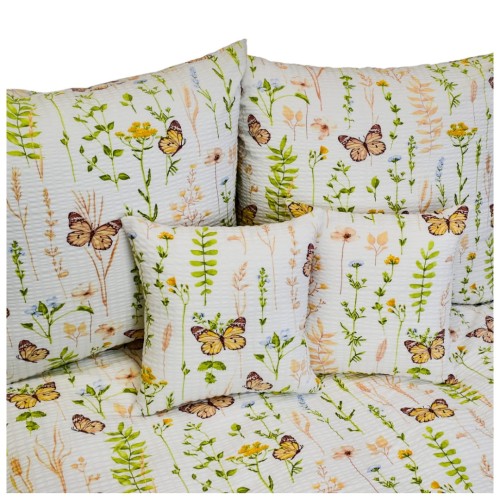 Komplet Pościeli Kora 200x220 2x70/80 Motyle Kolorowe
