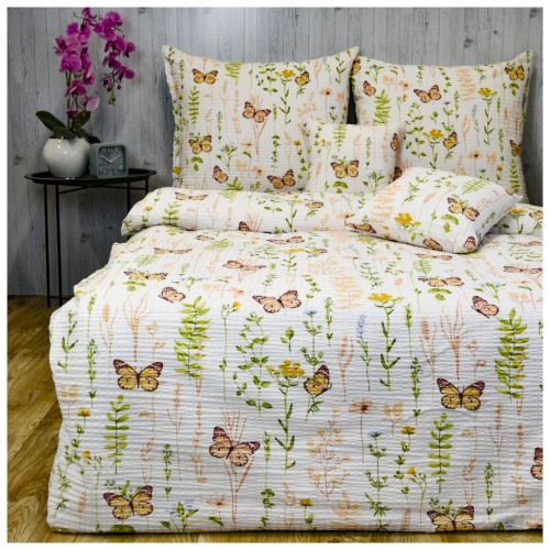 Komplet Pościeli Kora 140x200 2x70/80 Motyle Kolorowe