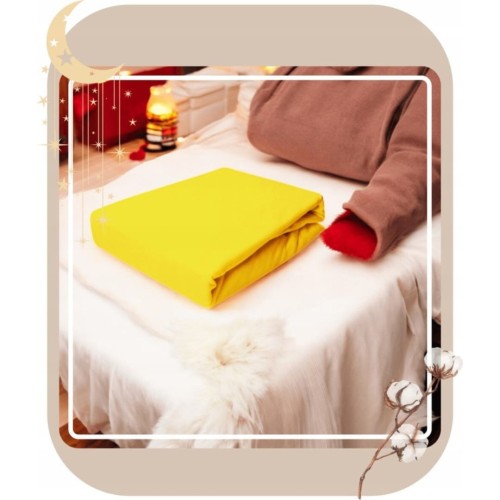 Prześcieradło JERSEY Bez Gumki  200x200 Pomarańczowe 100% Bawełniane