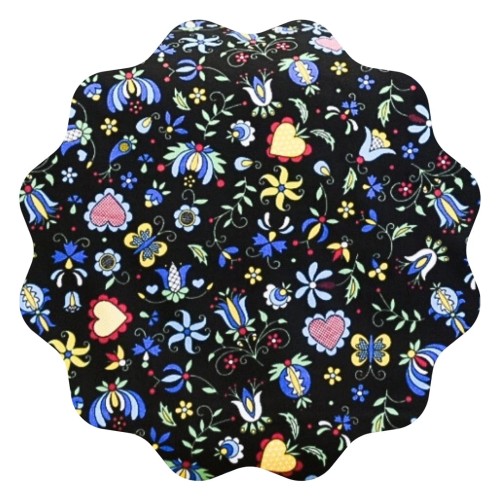 Komplet Pościeli Bawełnianej 140x200 2x70/80 Kaszuby Czarne