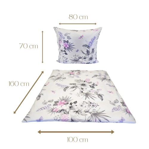 Komplet Pościeli Dziecięcej 100x160 + 70x80 Azalia