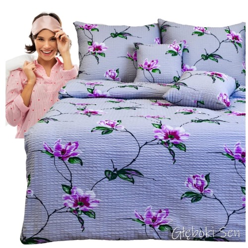 Komplet Pościeli Kora 160x200 2x70/80 Magnolia Szara