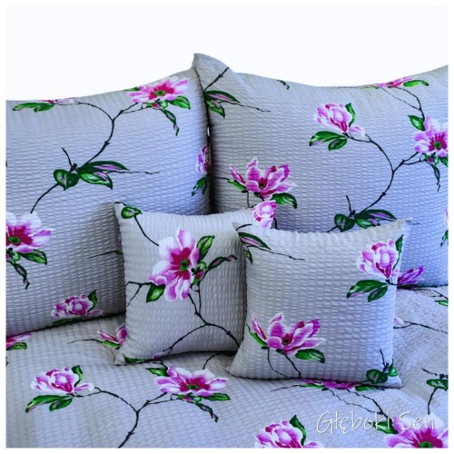 Komplet Pościeli Kora 200x220 2x70/80 Magnolia Szara