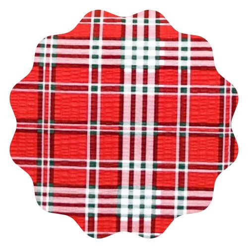 Komplet Pościeli Kora 200x220 2x70/80 Krata Czerwona