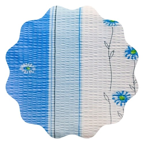 Komplet Pościeli Kora 140x200 1x70/80 Cienkie Łodygi Niebieskie