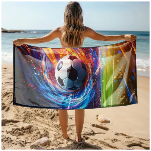 Ręcznik Plażowy Kąpielowy XL 70x140 Magiczna Piłka Szybkoschnący R140