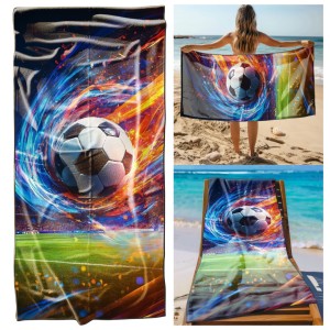 Ręcznik Plażowy Kąpielowy XXL 100x180 Magiczna Piłka Szybkoschnący R140