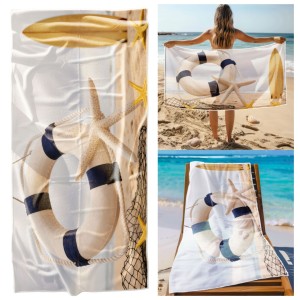 Ręcznik Plażowy Kąpielowy XL 70x140 Rozgwiazda Szybkoschnący R143