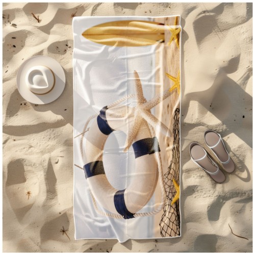 Ręcznik Plażowy Kąpielowy XL 70x140 Rozgwiazda Szybkoschnący R143