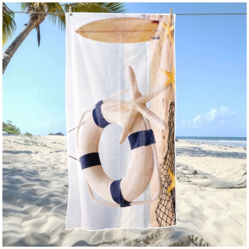 Ręcznik Plażowy Kąpielowy XL 70x140 Rozgwiazda Szybkoschnący R143