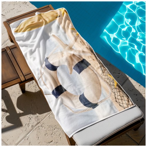 Ręcznik Plażowy Kąpielowy XXL 100x180 Rozgwiazda Szybkoschnący R143