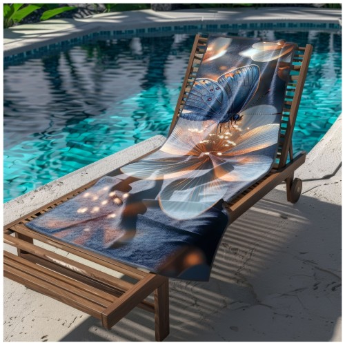 Ręcznik Plażowy Kąpielowy XL 70x140 Motylek Szybkoschnący R134