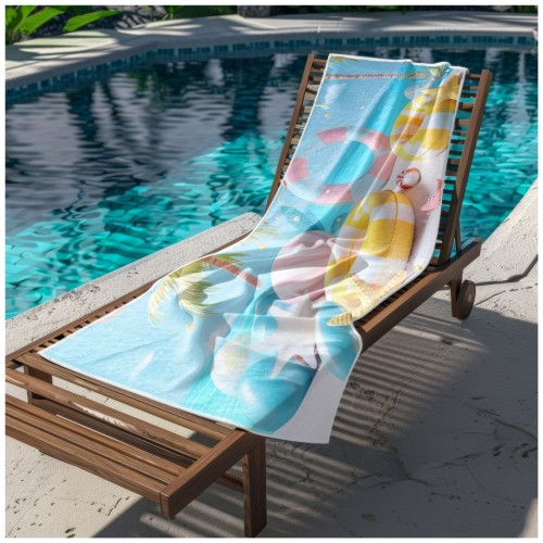 Ręcznik Plażowy Kąpielowy XXL 100x180 Koła Ratunkowe Szybkoschnący R136