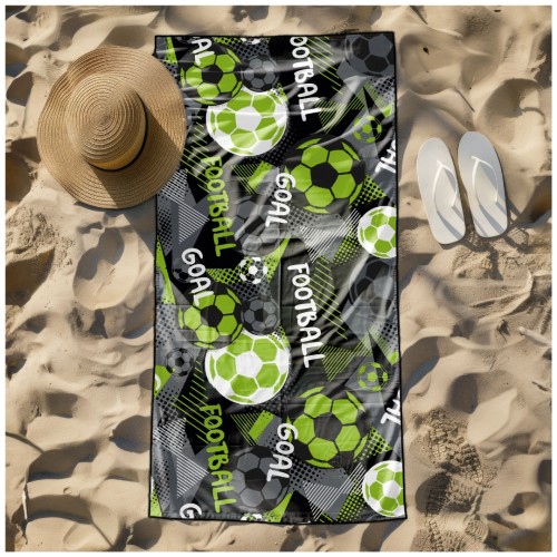 Ręcznik Plażowy Kąpielowy XL 70x140 Football Szybkoschnący R118