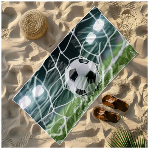 Ręcznik Plażowy Kąpielowy XL 70x140 Piłka Nożna Szybkoschnący R138