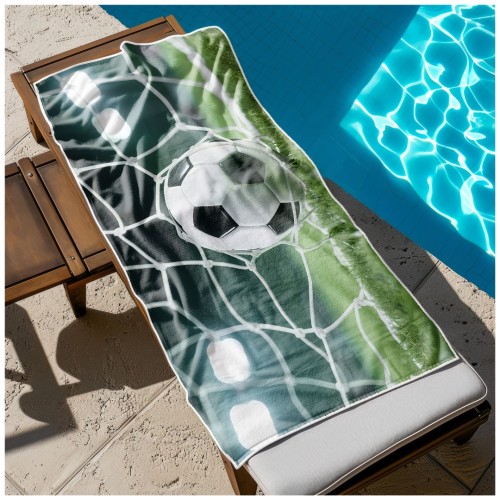 Ręcznik Plażowy Kąpielowy XL 70x140 Piłka Nożna Szybkoschnący R138