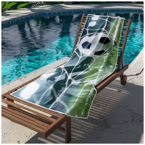 Ręcznik Plażowy Kąpielowy XL 70x140 Piłka Nożna Szybkoschnący R138