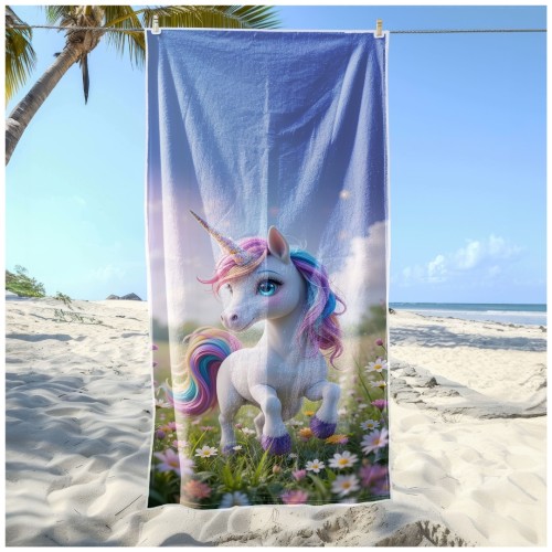 Ręcznik Plażowy Kąpielowy XXL 100x180 Unicorn Szybkoschnący R107