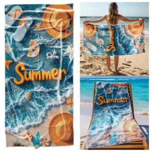 Ręcznik Plażowy Kąpielowy XL 70x140 Summer Szybkoschnący R126