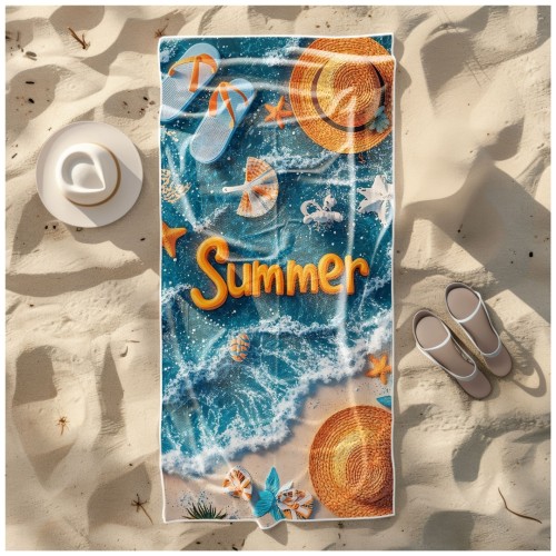 Ręcznik Plażowy Kąpielowy XL 70x140 Summer Szybkoschnący R126