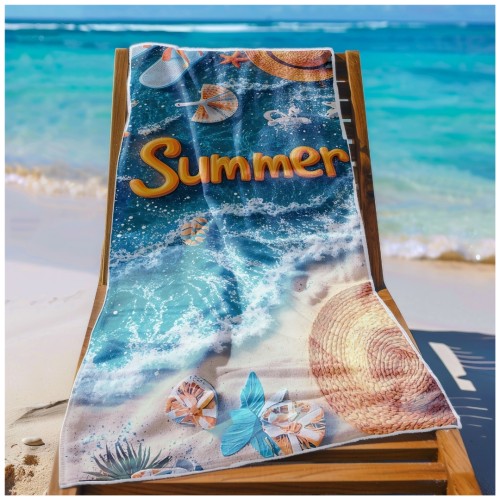 Ręcznik Plażowy Kąpielowy XL 70x140 Summer Szybkoschnący R126