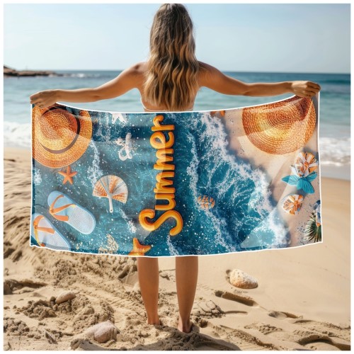 Ręcznik Plażowy Kąpielowy XL 70x140 Summer Szybkoschnący R126