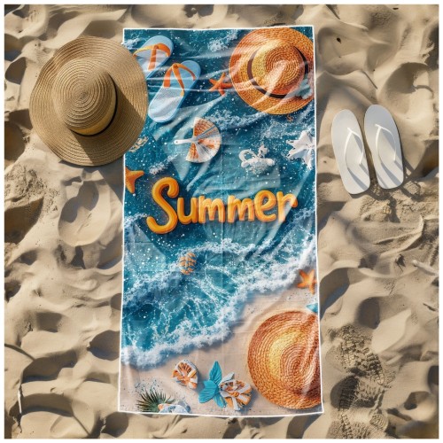 Ręcznik Plażowy Kąpielowy XXL 100x180 Summer Szybkoschnący R126