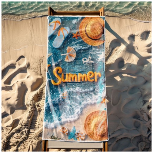 Ręcznik Plażowy Kąpielowy XXL 100x180 Summer Szybkoschnący R126