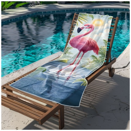 Ręcznik Plażowy Kąpielowy XXL 100x180 Flaming Szybkoschnący R108