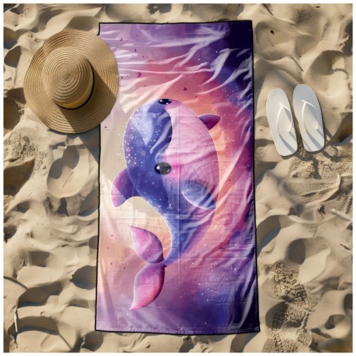 Ręcznik Plażowy Kąpielowy XL 70x140 Wieloryb Szybkoschnący R106