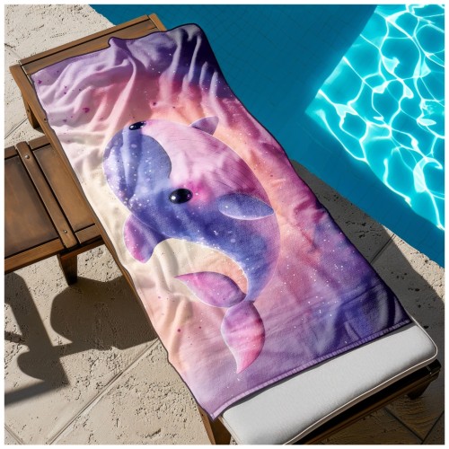 Ręcznik Plażowy Kąpielowy XL 70x140 Wieloryb Szybkoschnący R106