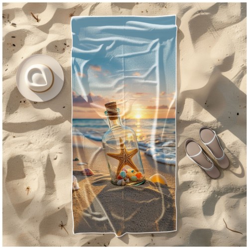 Ręcznik Plażowy Kąpielowy XL 70x140 Butelka Szybkoschnący R132