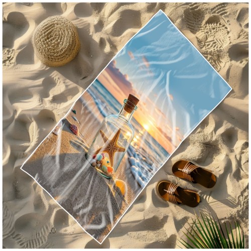 Ręcznik Plażowy Kąpielowy XL 70x140 Butelka Szybkoschnący R132