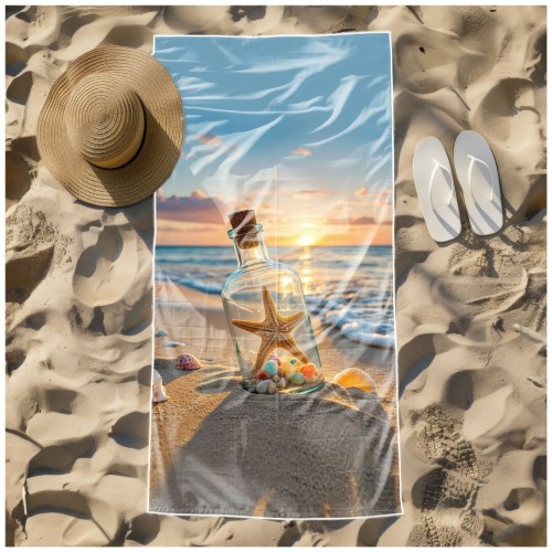 Ręcznik Plażowy Kąpielowy XL 70x140 Butelka Szybkoschnący R132