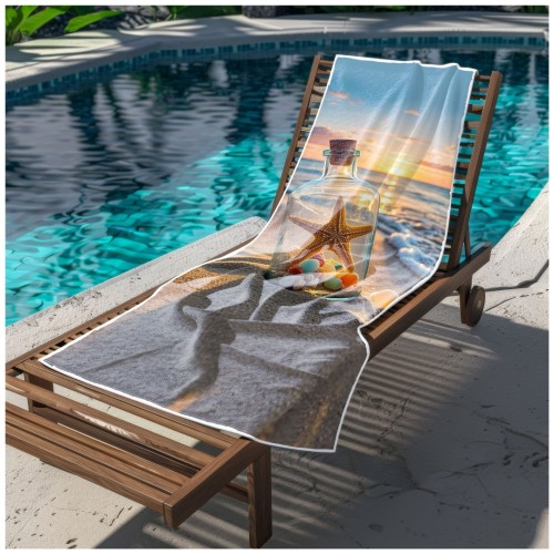 Ręcznik Plażowy Kąpielowy XL 70x140 Butelka Szybkoschnący R132