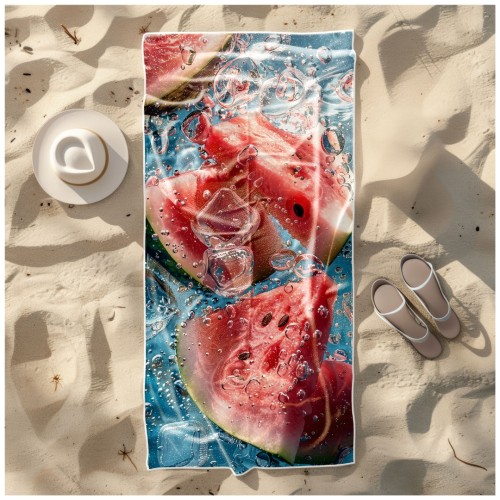 Ręcznik Plażowy Kąpielowy XL 70x140 Arbuzy Szybkoschnący R117
