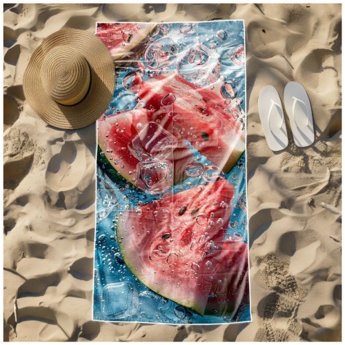 Ręcznik Plażowy Kąpielowy XXL 100x180 Arbuzy Szybkoschnący R117