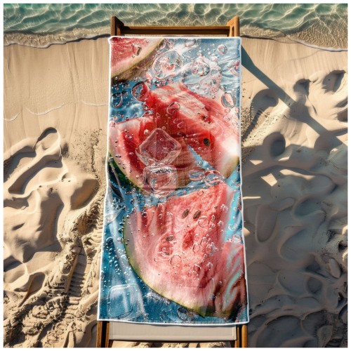 Ręcznik Plażowy Kąpielowy XXL 100x180 Arbuzy Szybkoschnący R117