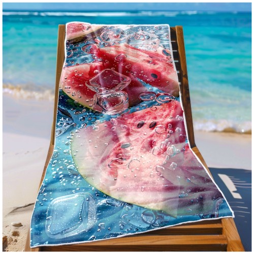 Ręcznik Plażowy Kąpielowy XXL 100x180 Arbuzy Szybkoschnący R117