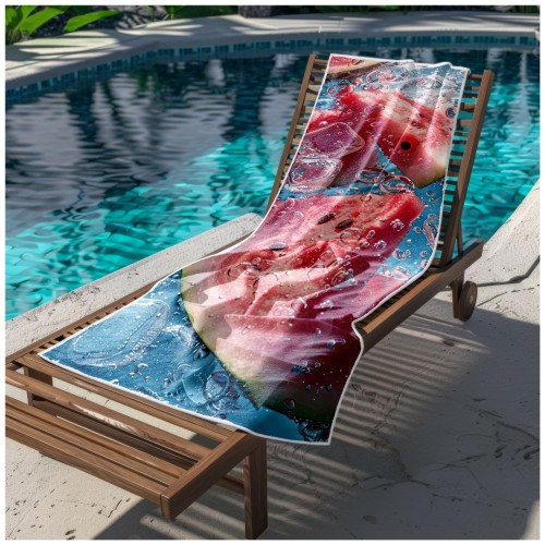 Ręcznik Plażowy Kąpielowy XXL 100x180 Arbuzy Szybkoschnący R117