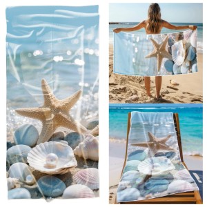 Ręcznik Plażowy Kąpielowy XL 70x140 Rozgwiazda Szybkoschnący R133