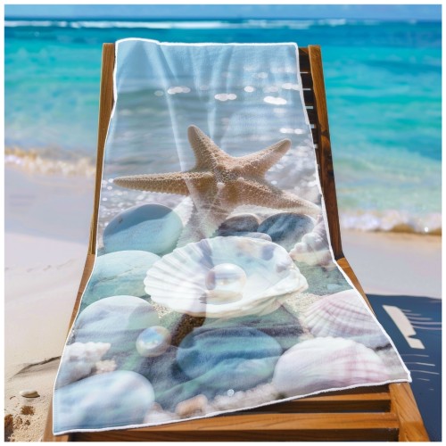 Ręcznik Plażowy Kąpielowy XL 70x140 Rozgwiazda Szybkoschnący R133