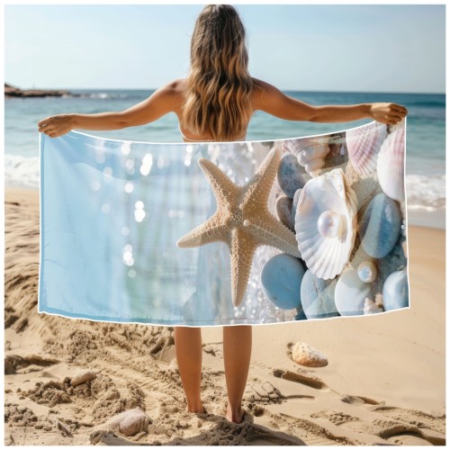 Ręcznik Plażowy Kąpielowy XL 70x140 Rozgwiazda Szybkoschnący R133