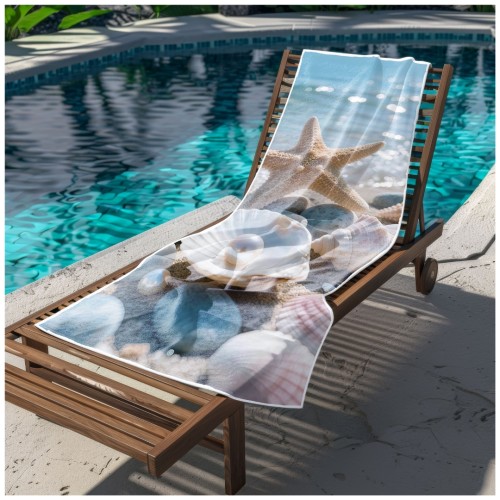 Ręcznik Plażowy Kąpielowy XXL 100x180 Rozgwiazda Szybkoschnący R133