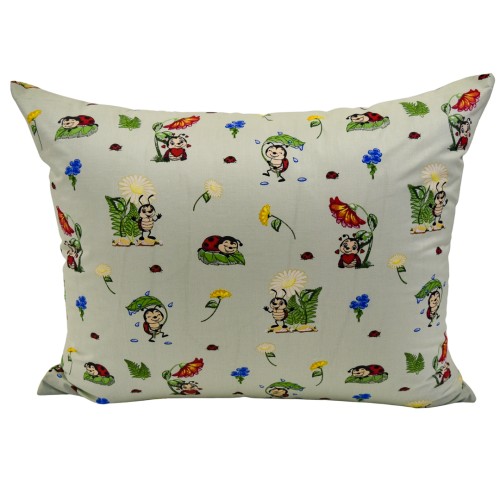 Komplet Pościeli Dziecięcej 120x160 + 50x60 Biedronki Seledyn