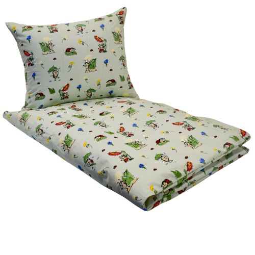 Komplet Pościeli Dziecięcej 120x160 + 50x60 Biedronki Seledyn